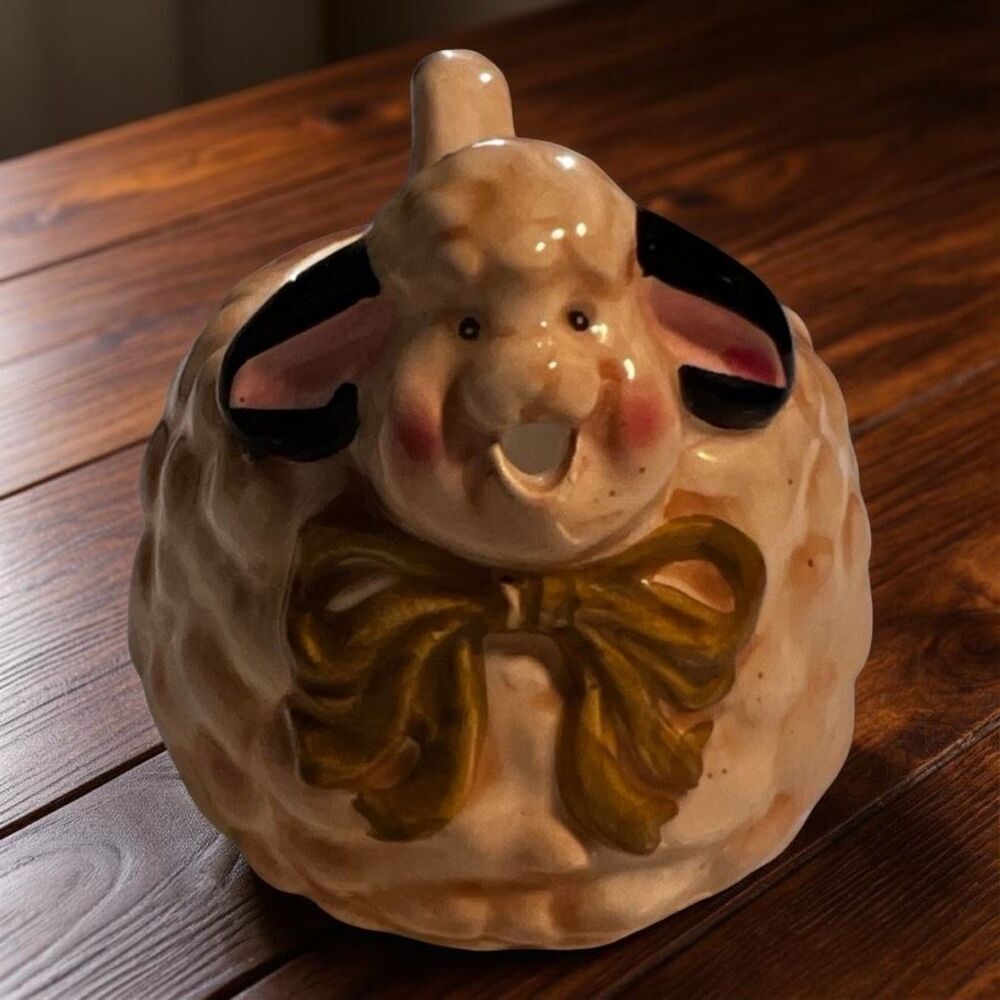 Antique 1940s Art 1/2 Cup Lamb Sheep Creamer/Milk Dispenser TIC Pottery